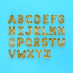 Gold Letter Helium Balloon 0168